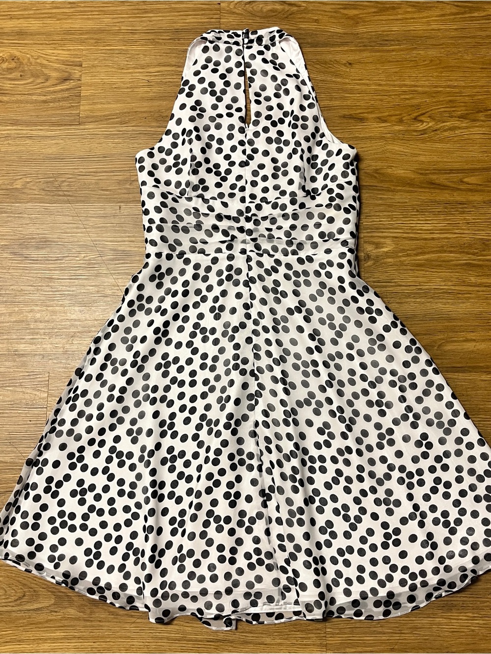 Women’s Polka Dot Halter Dress 1950s Swing Style Feminine Elegant Classic Size 6 - Picture 7 of 11